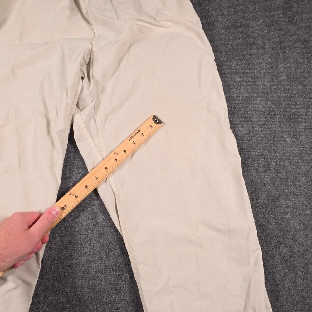 Gramicci Pants Mens M (28x33) Beige Belted Elastic Climbing Nylon USA Made READ
